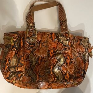 Michael Kors Python Tote Bag Orange